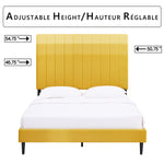Kalina 3-Piece Queen Bed - Mustard