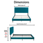 Kalina 3-Piece Queen Bed - Sea Green