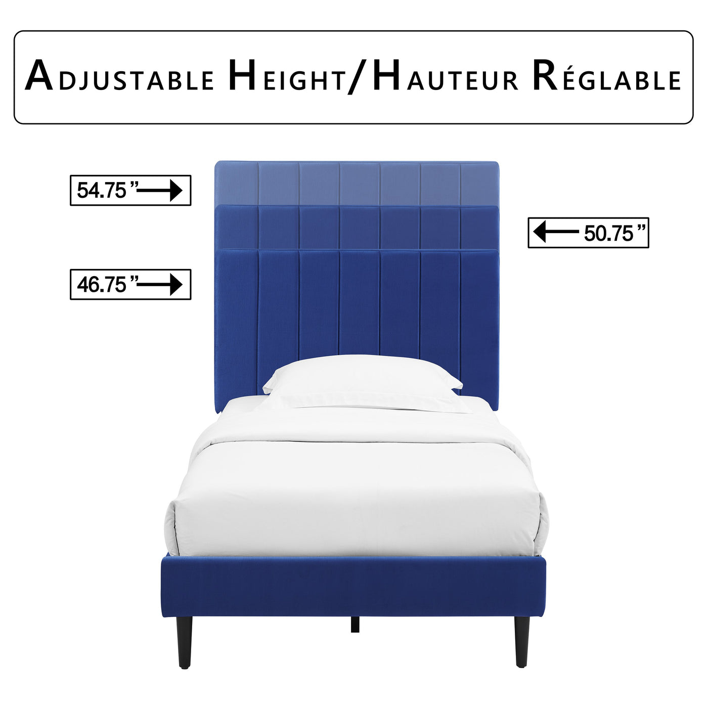 Kalina 3-Piece Twin Bed - Blue