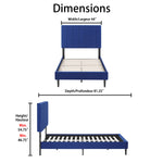 Kalina 3-Piece Twin Bed - Blue