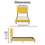 Kalina 3-Piece Twin Bed - Mustard