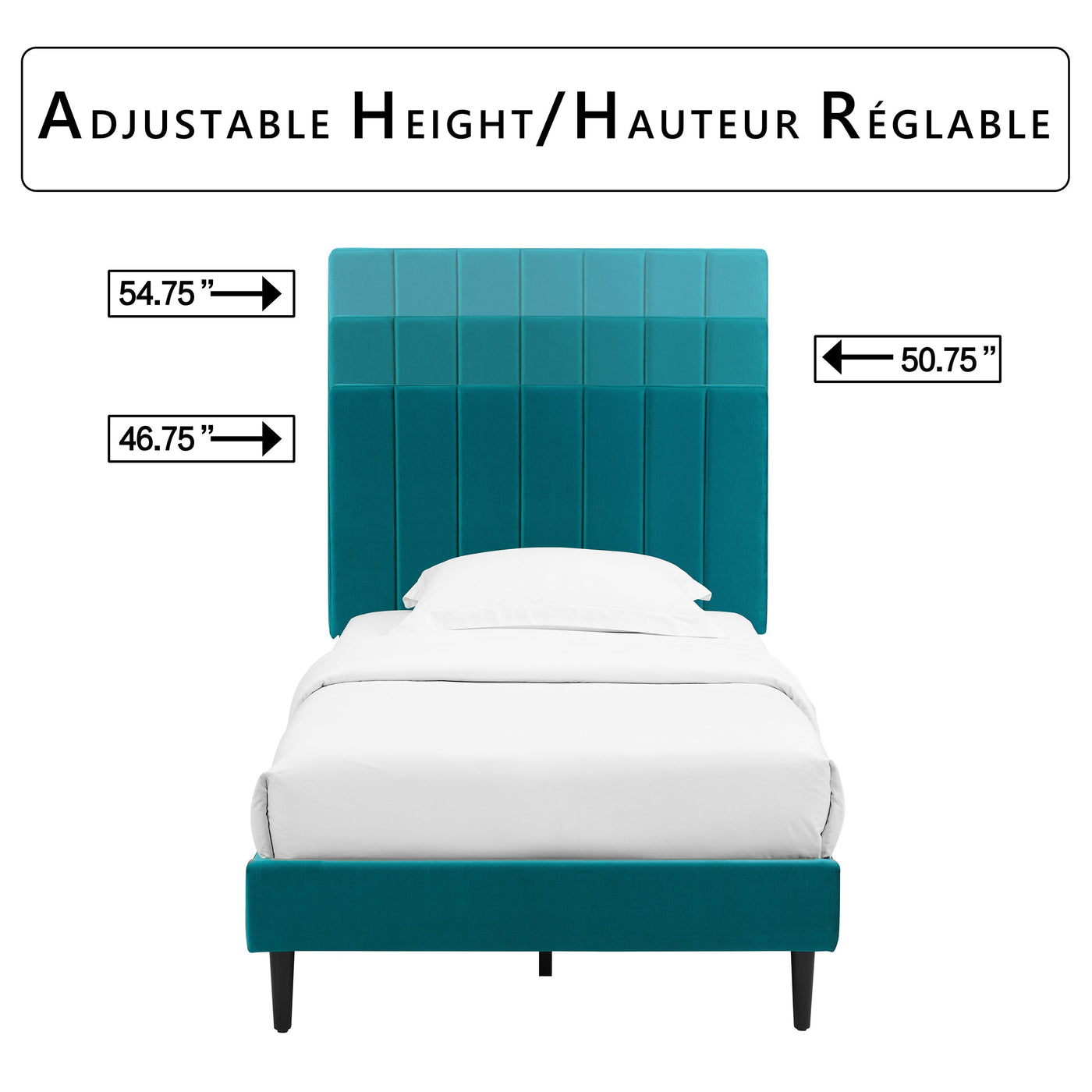 Kalina 3-Piece Twin Bed - Sea Green