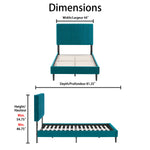 Kalina 3-Piece Twin Bed - Sea Green