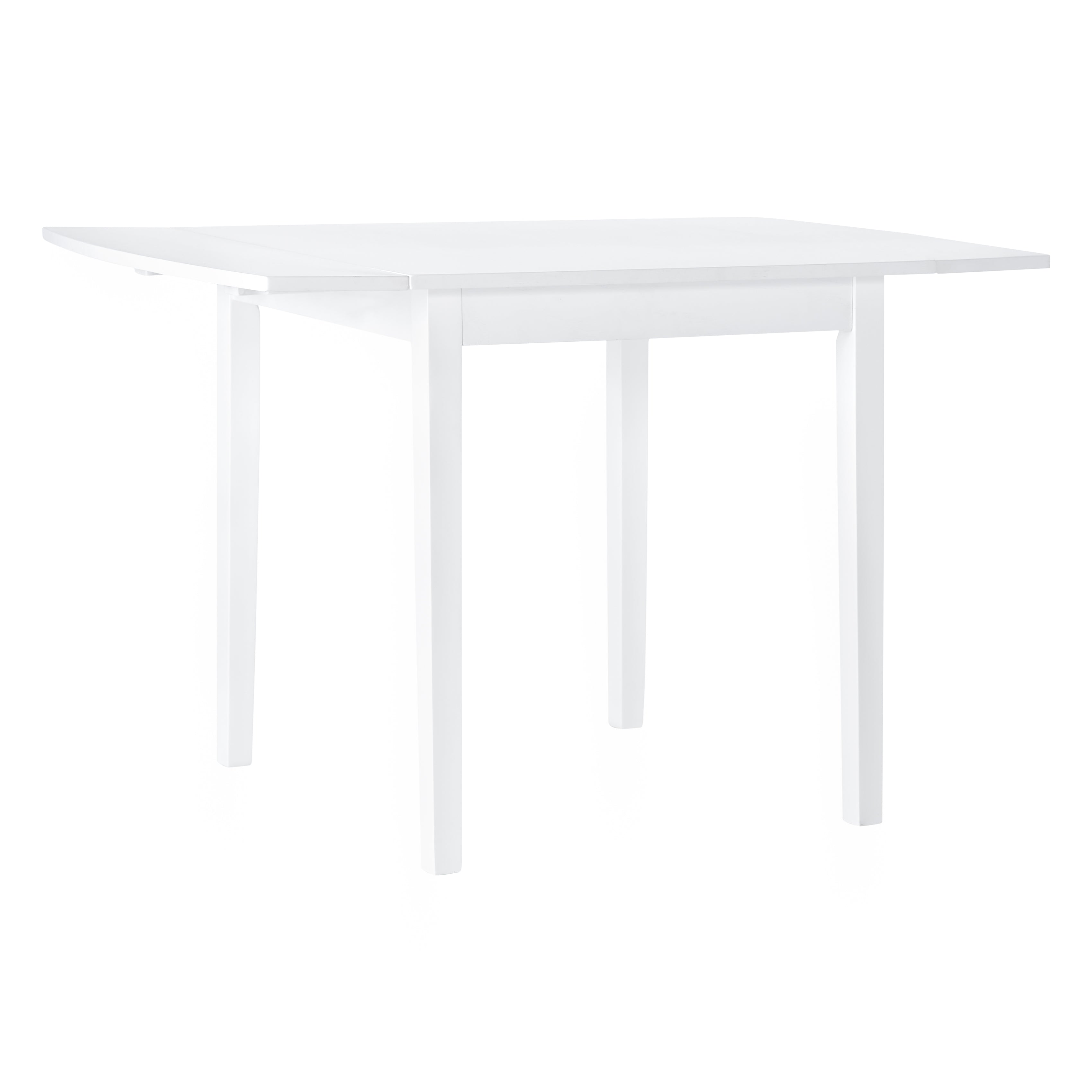 Florian 3-Piece Square Drop Leaf Dining Set - White, Light Grey
