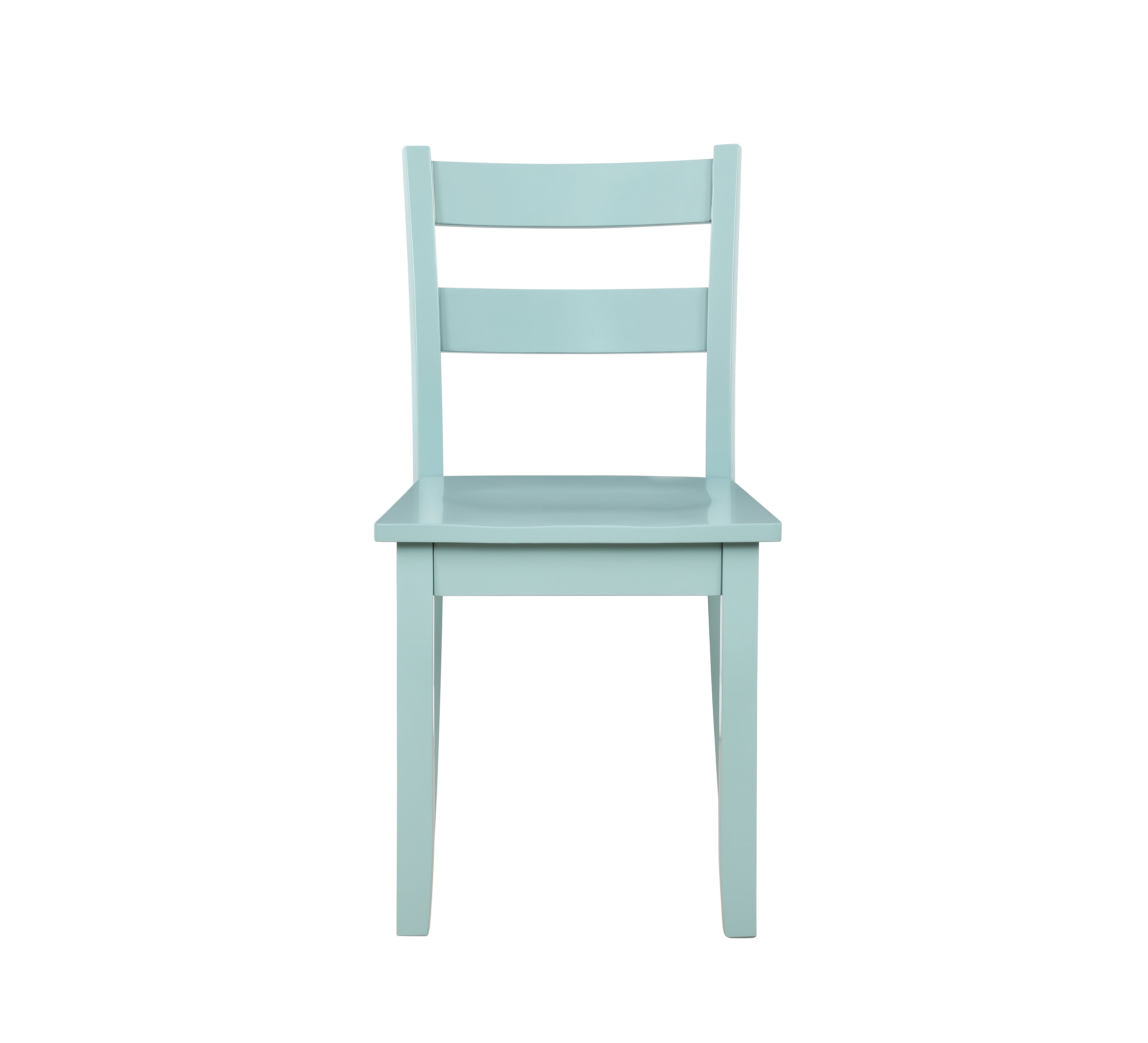 Florian 3-Piece Square Drop Leaf Dining Set - White, Aqua Blue