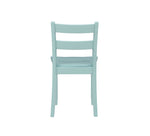 Florian 3-Piece Square Drop Leaf Dining Set - White, Aqua Blue