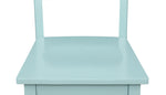 Florian 3-Piece Square Drop Leaf Dining Set - White, Aqua Blue