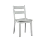 Florian 3-Piece Square Drop Leaf Dining Set - White, Light Grey
