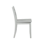 Florian 3-Piece Square Drop Leaf Dining Set - White, Light Grey