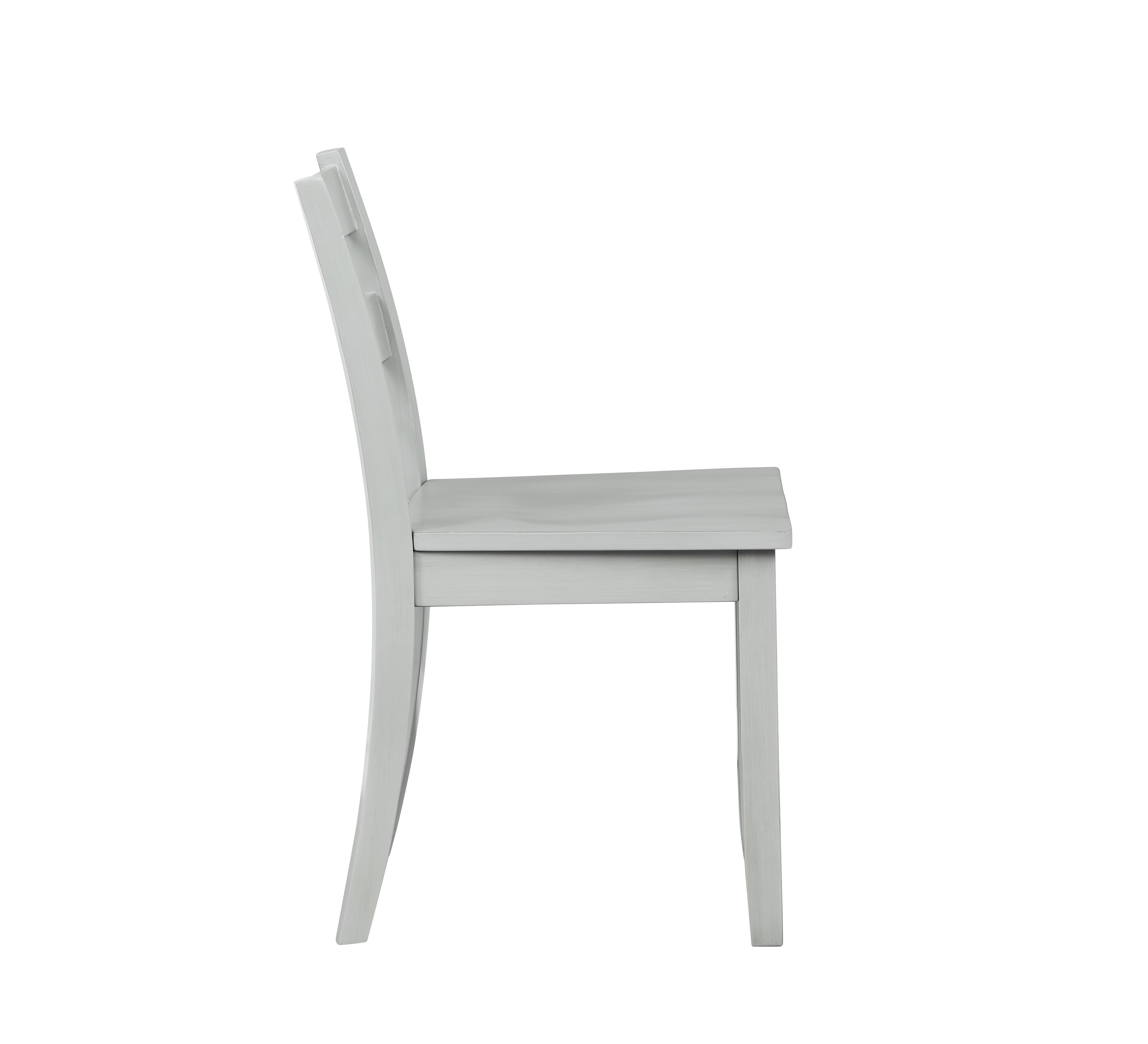 Florian 3-Piece Square Drop Leaf Dining Set - White, Light Grey