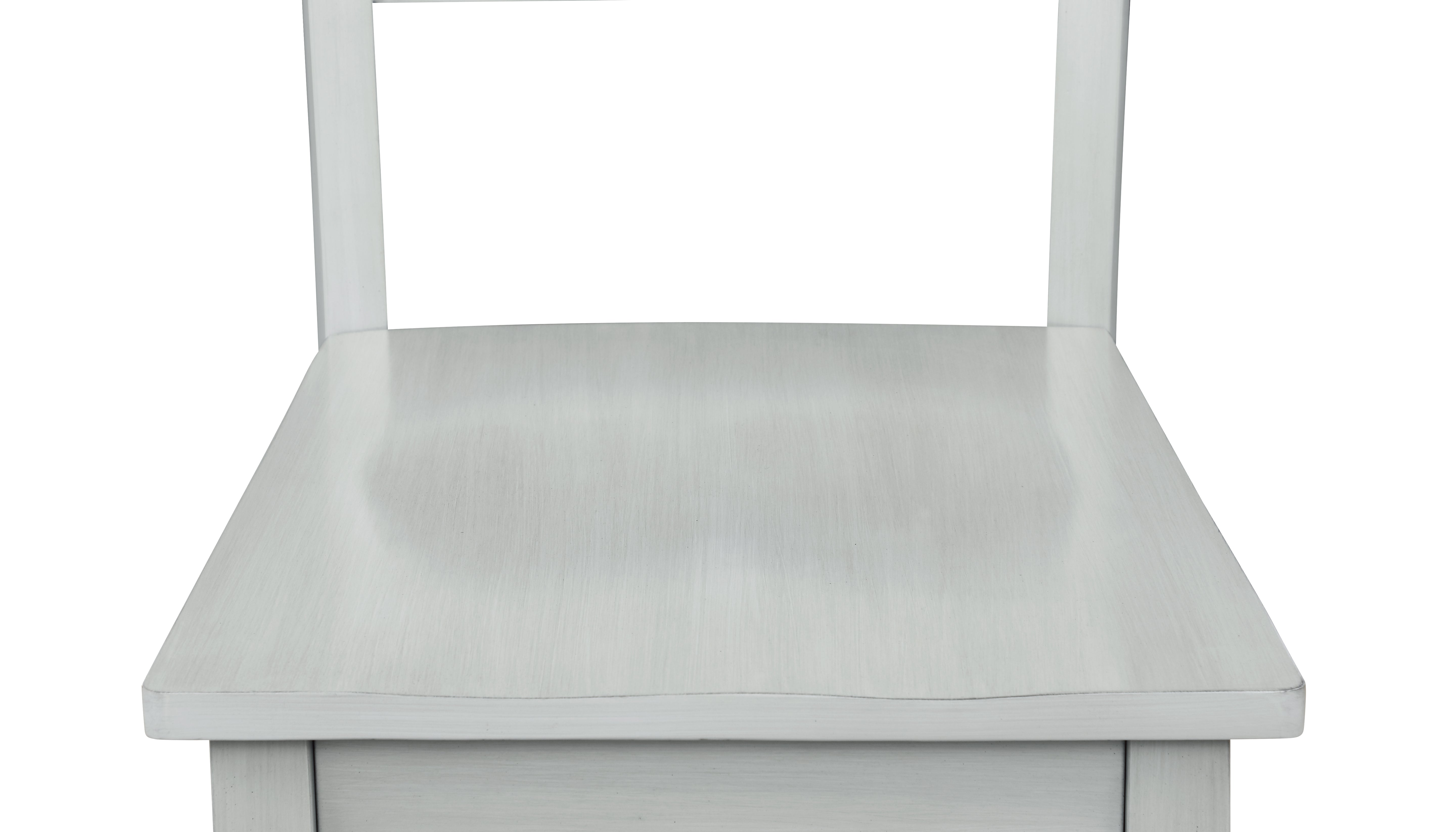 Florian 3-Piece Square Drop Leaf Dining Set - White, Light Grey