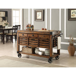 Wesport - III Kitchen Cart - Distressed Chestnut