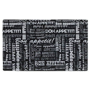 Capacho Rubber Rubber Bon Appetit Door Mat - Black