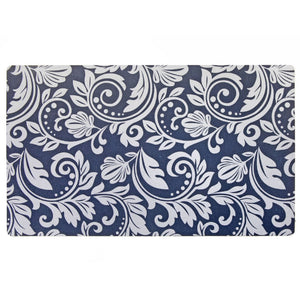 Capacho Rubber Rubber Baroque Door Mat - Blue