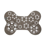 Capacho Braided Cotton Hungry Paws Pet Door Mat - Grey