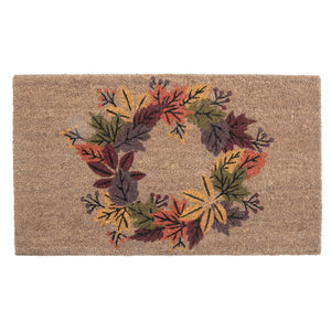 Capacho Coir Autumn Wreath Door Mat - Multi-Colour