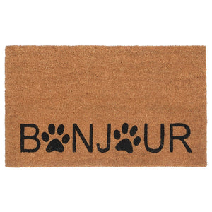Capacho Coir Bonjour Paws Door Mat - Multi-Colour