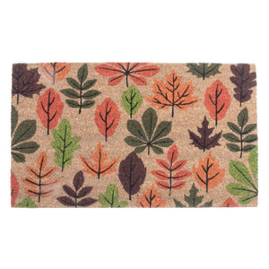 Capacho Coir Fall Leaves Door Mat - Multi-Colour
