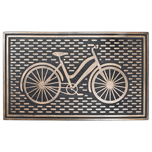 Capacho Rubber Bicycle Door Mat - Bronze