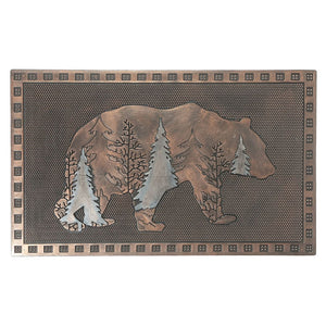 Capacho Evergreen Bear Door Mat - Bronze