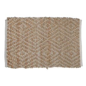 Capacho Jute Diamond Rug  Mat - Bronze