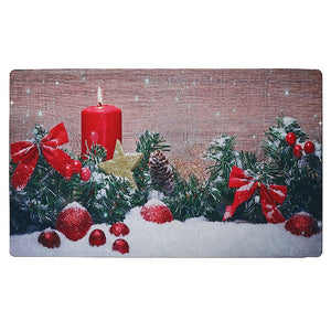 Capacho Rubber Festive Décor Door Mat - Multi-Colour