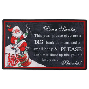 Capacho Rubber Letter To Santa Door Mat - Multi-Colour