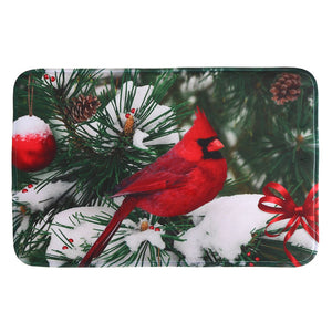 Capacho Foam Cardinal On Tree Door Mat - Multi-Colour