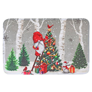Capacho Foam Gnome Decorating Tree Door Mat - Multi-Colour