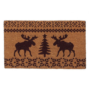 Capacho Coir Red Mooses Door Mat - Multi-Colour