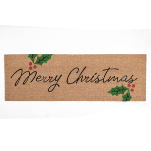 Capacho Coir Merry Christmas 16" x 48" Door Mat - Multi-Colour