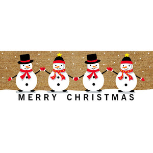 Capacho Coir Snowman Merry Christmas 16" x 48" Door Mat - Multi-Colour