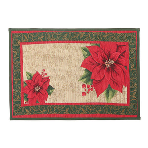 Capacho Poinsettia Door Mat - Multi-Colour