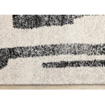 Marquee Modern Abstract Area Rug - Cream Black - 5' X 8'