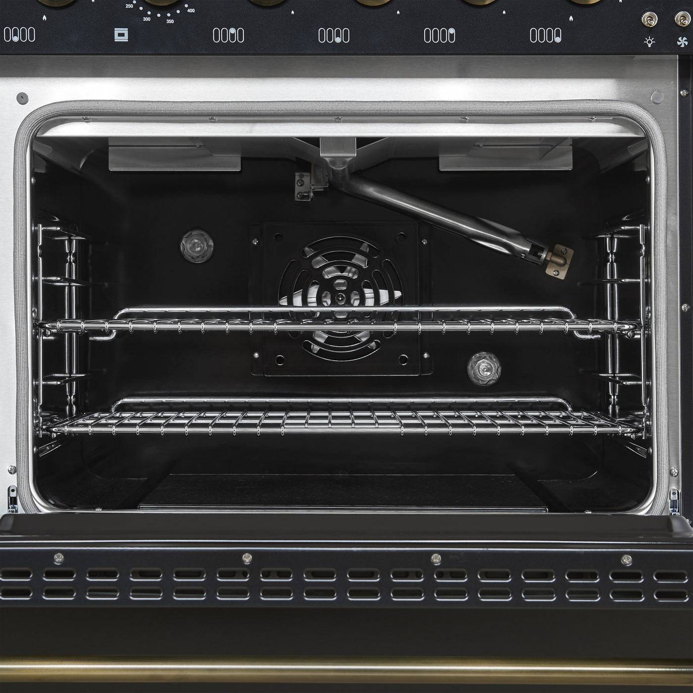 Forno Antico 48" Black Freestanding Double Oven Gas Range (5.5 Cu. Ft.) - FFSGS6219-48BLK
