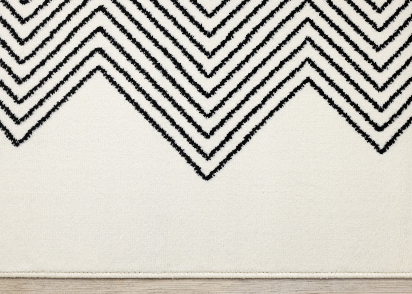 Functional Modern Soundwaves Area Rug - White Black - 8' X 11'