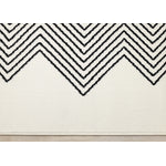 Functional Modern Soundwaves Area Rug - White Black - 8' X 11'