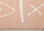 Kids Playing Board Area Rug - 4' X 6' - Pink/Cream