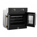 Forno Asti Black 30" Electric Wall Oven with True Convection and Air Fry (3.68 Cu. Ft.) - FBOEL1333-30BLK
