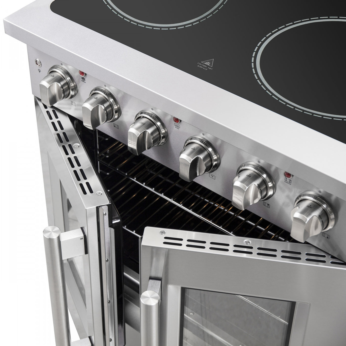 Forno Galiano 30" Stainless Steel French Door Electric Range With True Convection And Air Fry (4.32 Cu. Ft.) - FFSEL6917-30
