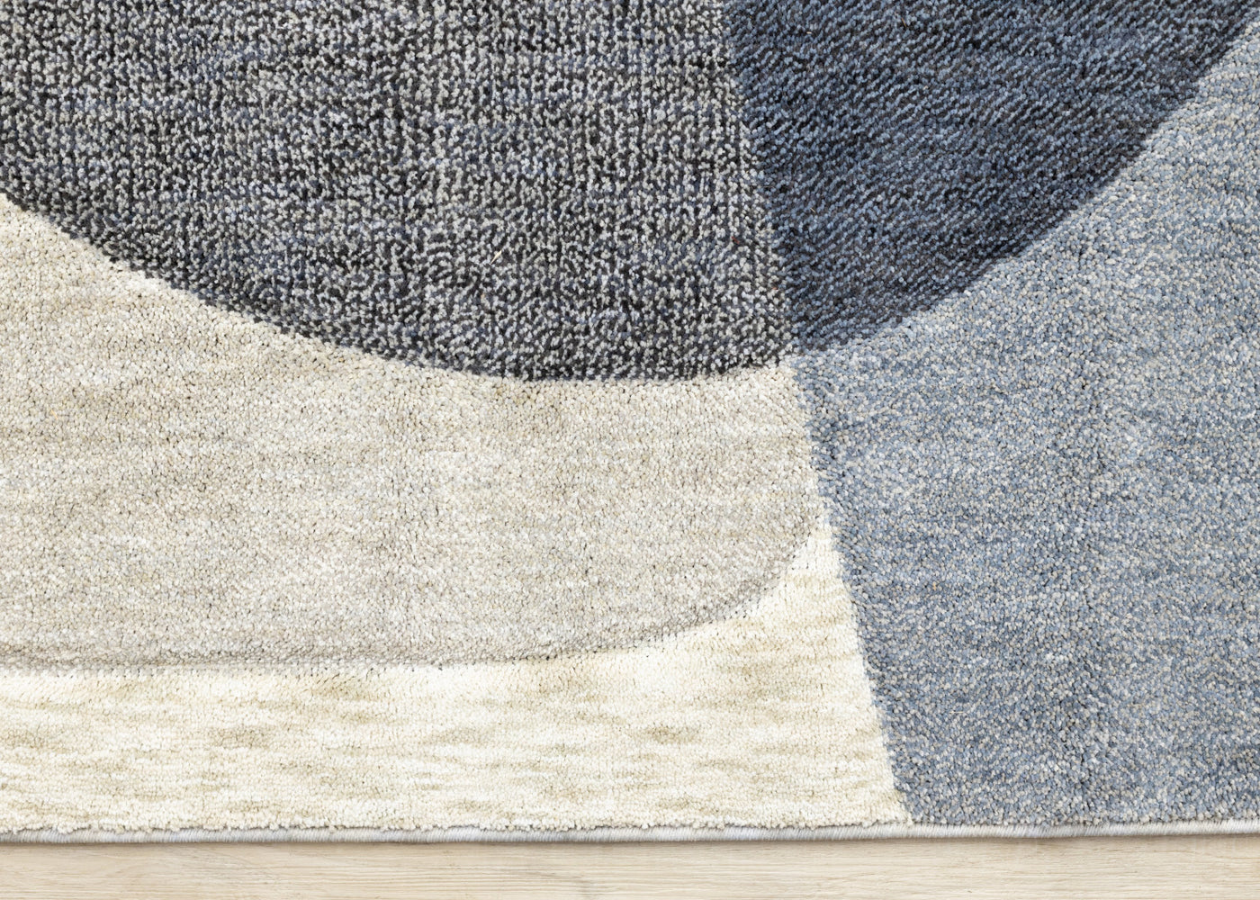 Recycled Polyester Modern Teardrop Area Rug - Blue Grey - 5' X 8'