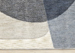Recycled Polyester Modern Teardrop Area Rug - 5' X 8' - Blue/Grey