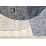 Recycled Polyester Modern Teardrop Area Rug - Blue Grey - 5' X 8'