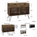 Concord Turntable Stand with Drawers - Black Oak