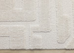 Luxury Plush Textured Shapes Area Rug - Cream - 8' X 11'