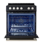 Forno Leonardo Black Slide-In Induction Range (5.0 Cu. Ft.) - FFSIN0982-30BLK