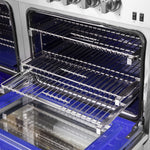 Forno Capriasca 60" Stainless Steel Freestanding Dual Fuel Double Oven Range With True Convection And Air Fry (8.54 Cu. Ft.) -  FFSGS6187-60