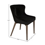 Lunvik Dining Chair - Black Velvet - Set of Two