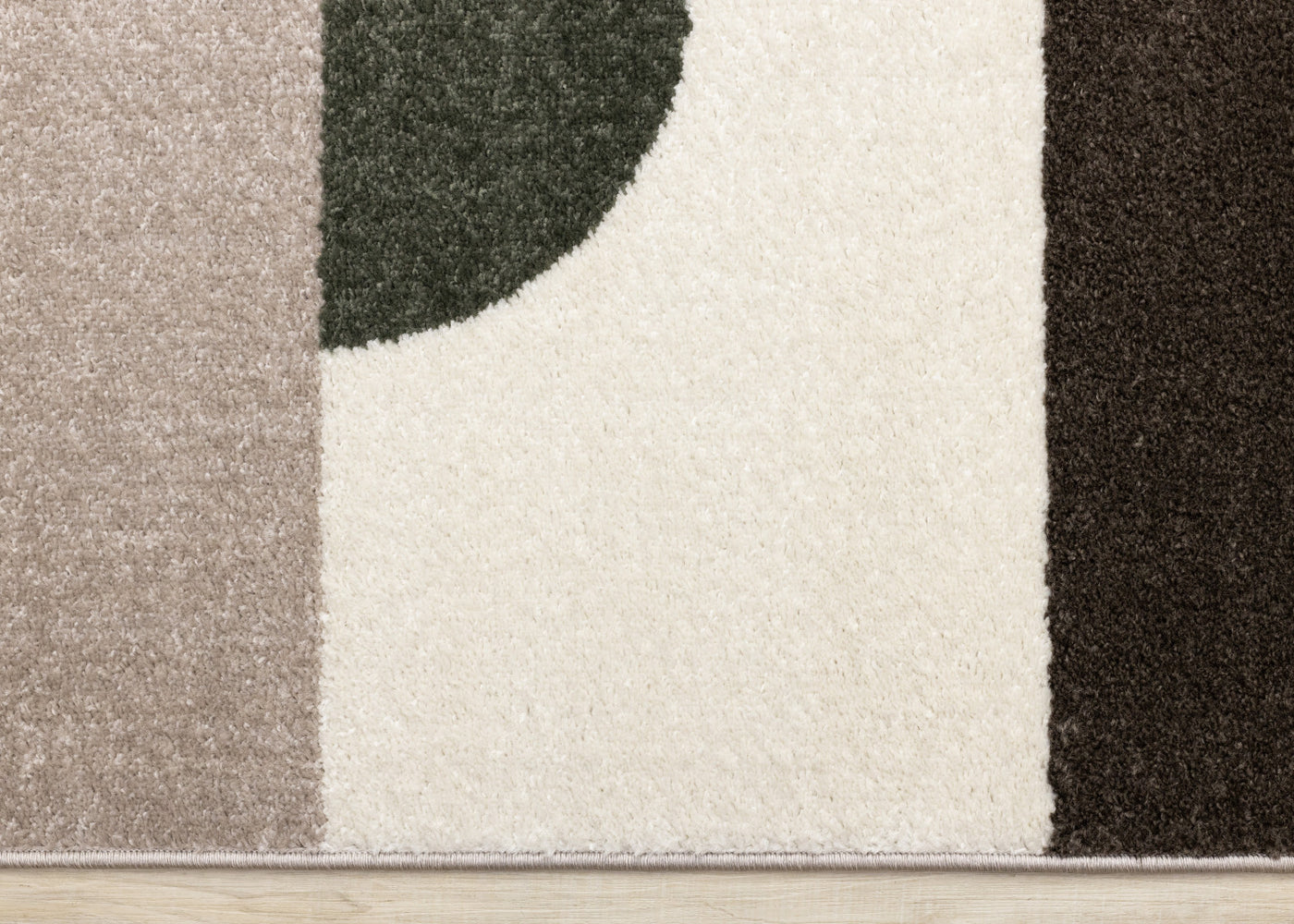Maui Contemporary Geometric Area Rug - Cream Green - 5' X 8'