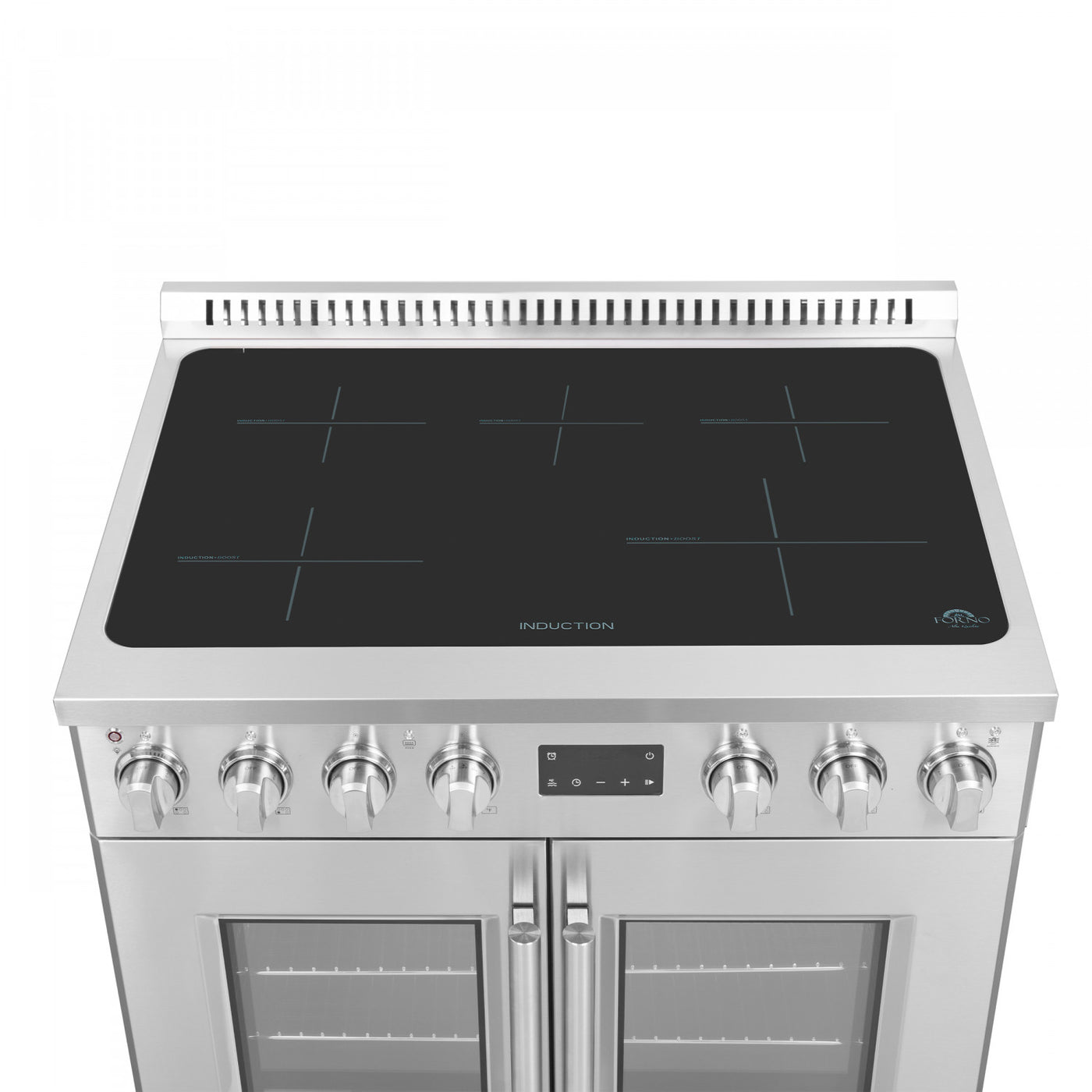 Forno Torino Stainless Steel 36" True Convection Induction Range with Air Fry and Air Sous Vide (5.36 Cu. Ft.) - FFSIN0950-36